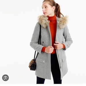 J Crew Chateau Parka in Stadium Wool 0 Gray
